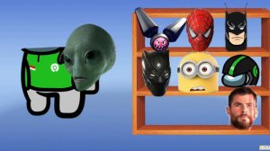 Wrong Heads Top Superheroes. Among US  | Угадай голову супергероя Развивающий детский видео  АмонгА