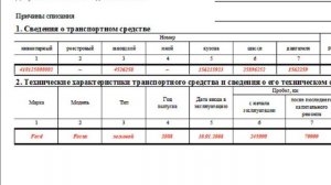 Как заполнить акт о списании транспортного средства (ф. 0510456)