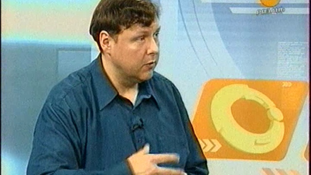 Прямой эфир, гость студии - художник Алексей Акиндинов. Телекомпания "Рен Рязань". 2010.03.25