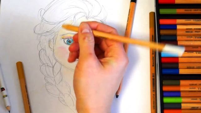 Рисуем Эльзу из м/ф "Холодное Сердце" смотреть онлайн