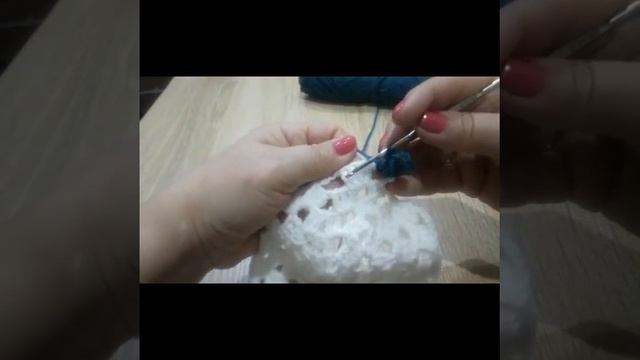 Вязание Новогодней салфетки,,Снежинка''.