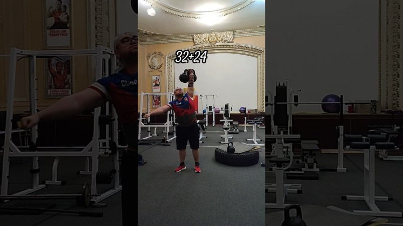 1 день поста Рамадан швунг левой рукой 32+24 #music #song #air174 #fitness #gym #workout #гири