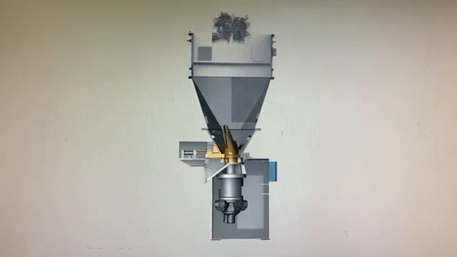 Работа дробилки (шредера) для измельчения металлической стружки