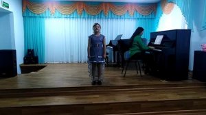 "Синеглазка". Музыка В. Кикты, слова В. Татаринова. Концертмейстер Байбулатова Диана Ильдаровна