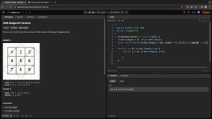 Обход матрицы по диагонали JS | Leetcode 489 Двухмерный массив | Подготовка к собеседованию