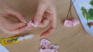 How to make sakura flowers with your own hands / Как сделать цветы сакуры своими руками  DIY Tsvori