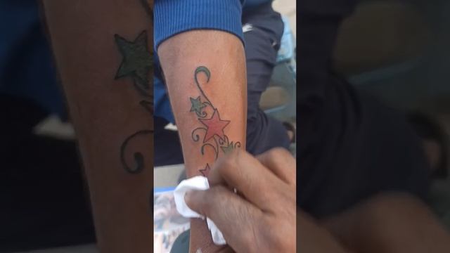 Star tattoo #short# video #6280334372#