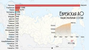 Население Еврейской АО.Национальный и этнический состав Биробиджана.Статистика.Инфографика