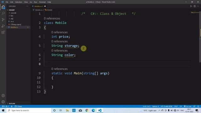 C# - Class and Object | Learn Coding