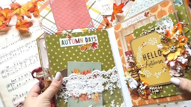 Осенний альбом (семейный фотоальбом)/ Autumn album review / Скрапбукинг смотреть онлайн