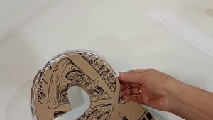 Цифра 3 из картона /Number 3 from cardboard