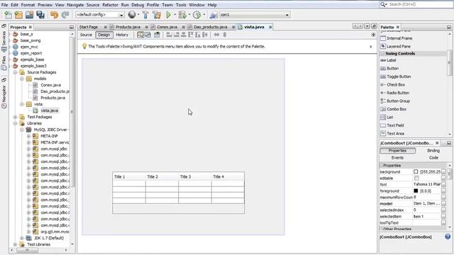 JAVA SWING DAO смотреть онлайн
