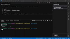 Create New Branch From GitHub Video 01