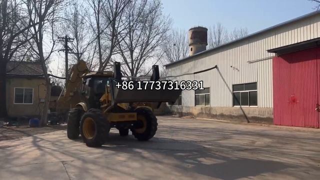 Работа экскаватора погрузчика388Н#экскаватор #китайский #китай #экскаваторпогрузчик #