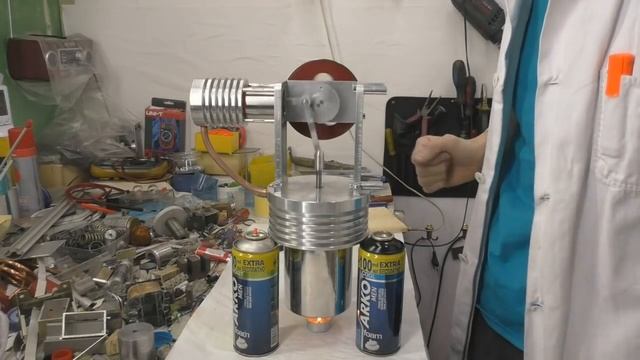ДВИГАТЕЛЬ СТИРЛИНГА  STIRLING ENGINE ПОХОДНЫЙ ГЕНЕРАТОР ИГОРЬ БЕЛЕЦКИЙ