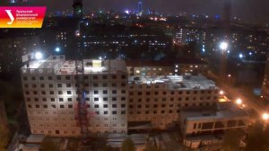 Съемки строительства нового общежития УрФУ с трех камер