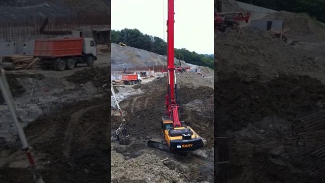 Работа буровых роторных установок SANY на объектах в Сочи смотреть онлайн