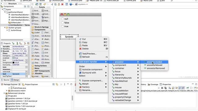 RadioButton w java window builder смотреть онлайн