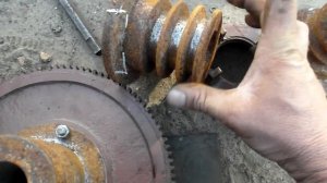 Установка шкива на стартерный маховик УД-25.!!!!