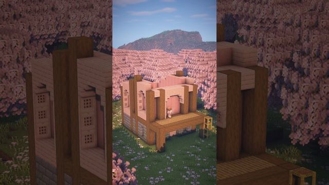 Building a Cherry Blossom House #minecraft #minecraftbuilding #timelapse