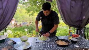 ПИРОГ с Красной Рыбой. Дальневосточный пирог. Пирог с горбушей и капустой!!! ENG SUB