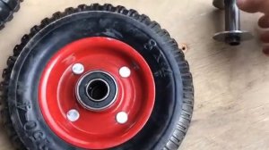 Китайские колёса 200*50 мм с литой рифлённой шиной 8х2 (2.50-4)