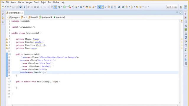 Video #81 - Java Swing Tutorial - JMenuBar Example смотреть онлайн