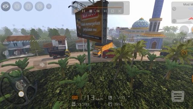 eicher truck 10 wheeler and heavy load mod in bus simulator Indonesia game #viralvideo #gaming #gam