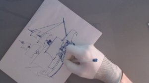 Скетч шариковой ручкой - Парусный Корабль