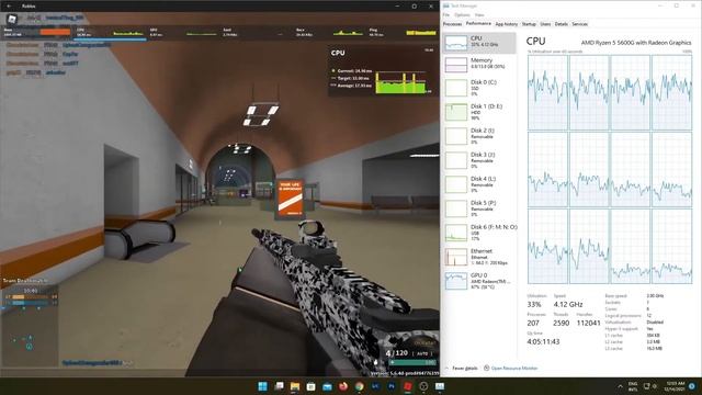 Roblox Benchmark, AMD Ryzen 5 5600G + VEGA 7, RAM 16GB смотреть онлайн