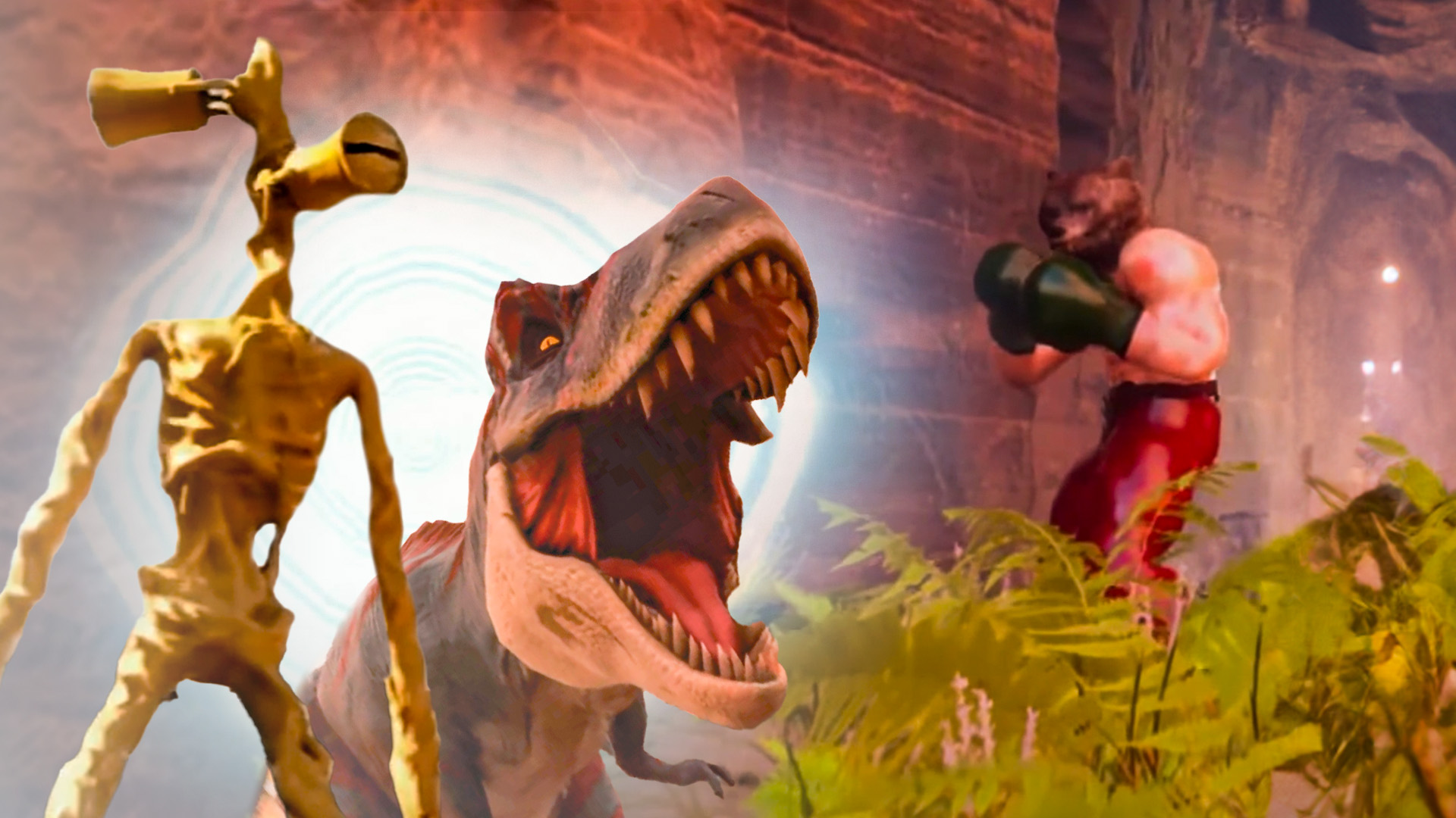 Siren Head против братьев Кулакас в Мире Динозавров #sirenhead #kulakas
