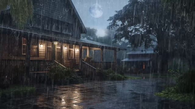 Sonido de Lluvia y Truenos para Quedarse Dormido Rápidamente 😪 Lluvia y truenos Relajante en Techo