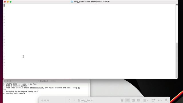 SWIG C++ python demo смотреть онлайн