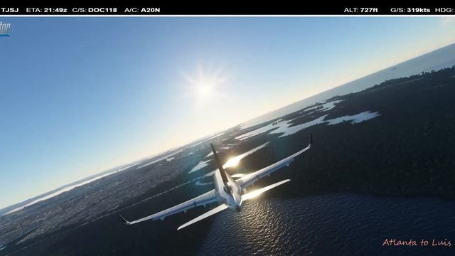 MSFS 2020 101 Takeoffs and Landings Ep 7 Atlanta to Luis Munoz. A32NX with replay . смотреть онлайн