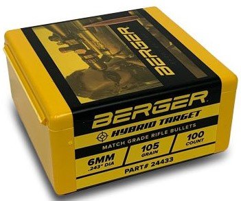Berger Hybrid Target .243 6mm 105gr 6,8грамм, Match BT Target арт.24433, BC-0,536.mp4