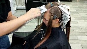 частое мелирование на расческе