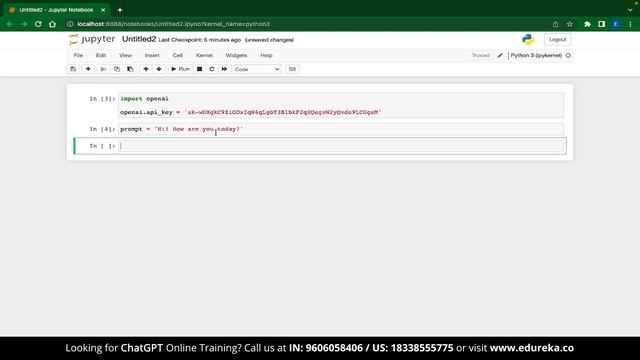 OpenAI API Tutorial using Python | How to use OpenAI GPT-3 API - Ada Babbage Curie Davinci | Edurek