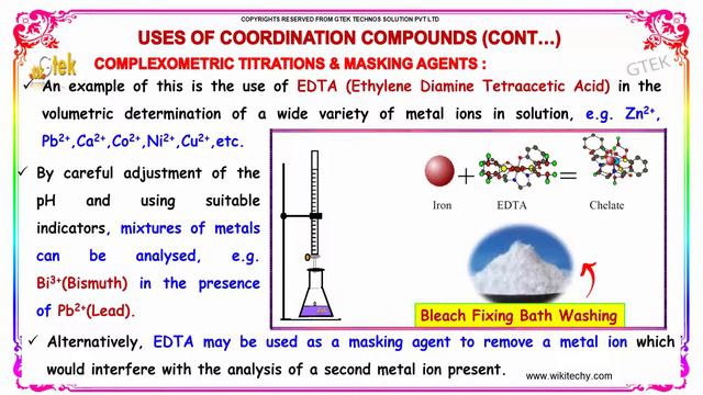 Uses of coordinaation and bio coordination compounds class 12 chemistry subject notes lectures cbse