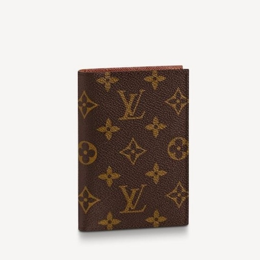 Обложка на паспорт из канвы и кожи Monogram