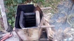 буржуйка с секретом, водогрейка.