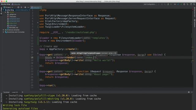 3. Twig шаблонизатор. Пишем Блог на PHP смотреть онлайн