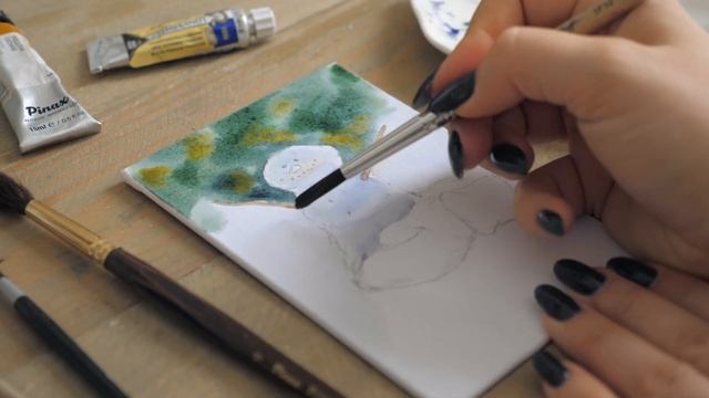 ХОЛСТ ДЛЯ АКВАРЕЛИ | ЗИМНЯЯ ИЛЛЮСТРАЦИЯ АКВАРЕЛЬЮ НА ХОЛСТЕ смотреть онлайн