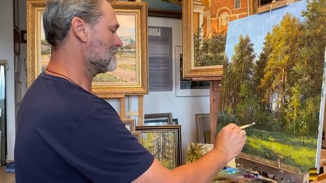 "Среди хвои и шишек". Пейзаж с соснами (ремейк) смотреть онлайн