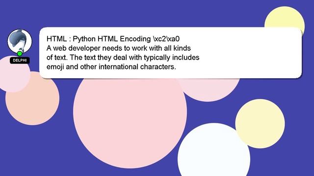 HTML : Python HTML Encoding \xc2\xa0