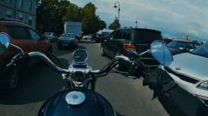 POV Harley Davidson Sportster on country track