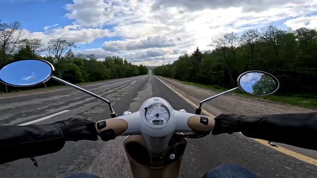 Honda Giorno AF-77 катаем по трассе смотреть онлайн