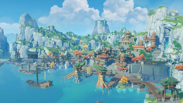 1 Hour - Where Merchants Flock And All Ships Dock-Liyue Harbor Viewpoint | Genshin Impact Theme Son смотреть онлайн