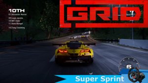 Прохождение игры GRID | Super Sprint - Chevrolet Corvette C7.R | Logitech G29