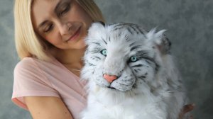 САБЛЕЗУБЫЙ ТИГРЕНОК,РЕАЛИСТИЧНАЯ ПОДВИЖНАЯ МЯГКАЯ ИГРУШКА 2018 год