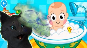 УХОД ЗА РЕБЕНКОМ ✔ КОГДА ЧЕЛОВЕЧЕСКИЙ ДЕТЕНЫШ ПУКАЕТ В ВАННОЙ ✔ ПРИ ГОВОРЯЩЕМ СУПЕР КОТЕ ✔